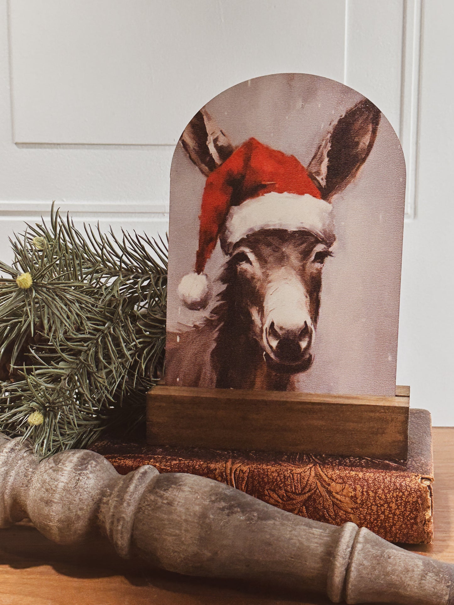 Christmas Donkey Print (5x7) — Base Not Included