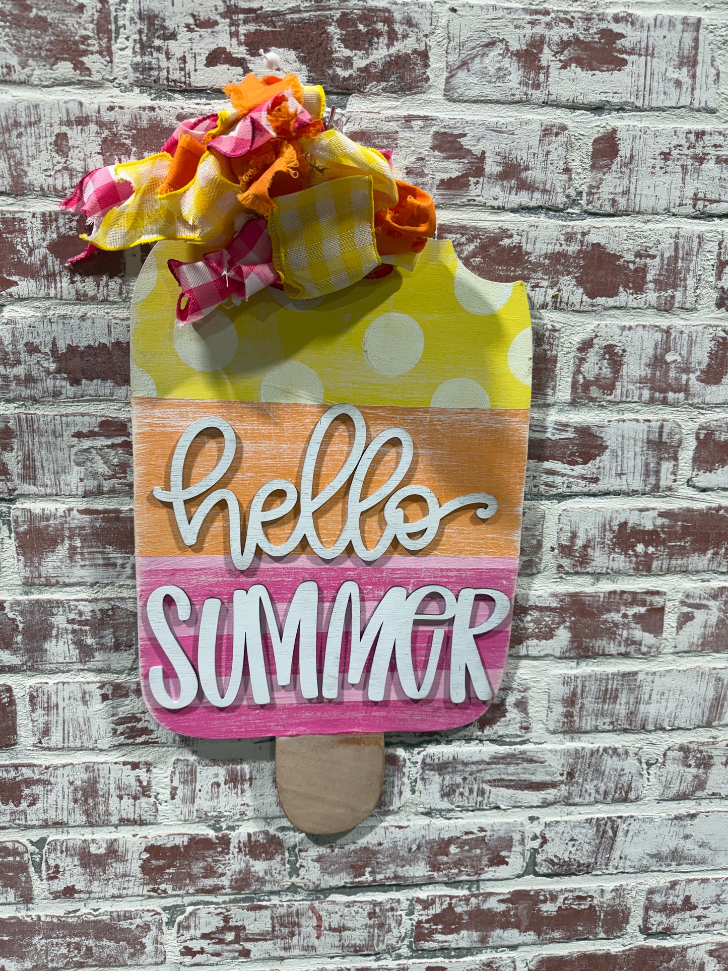 Popsicle door hanger, Hello summer