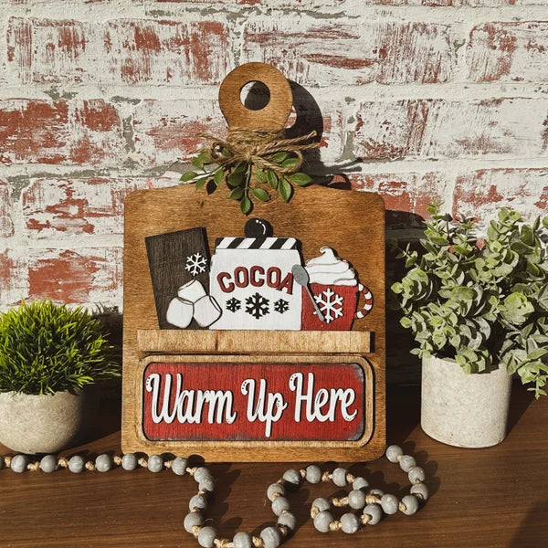 Hot Cocoa bar breadboard insert