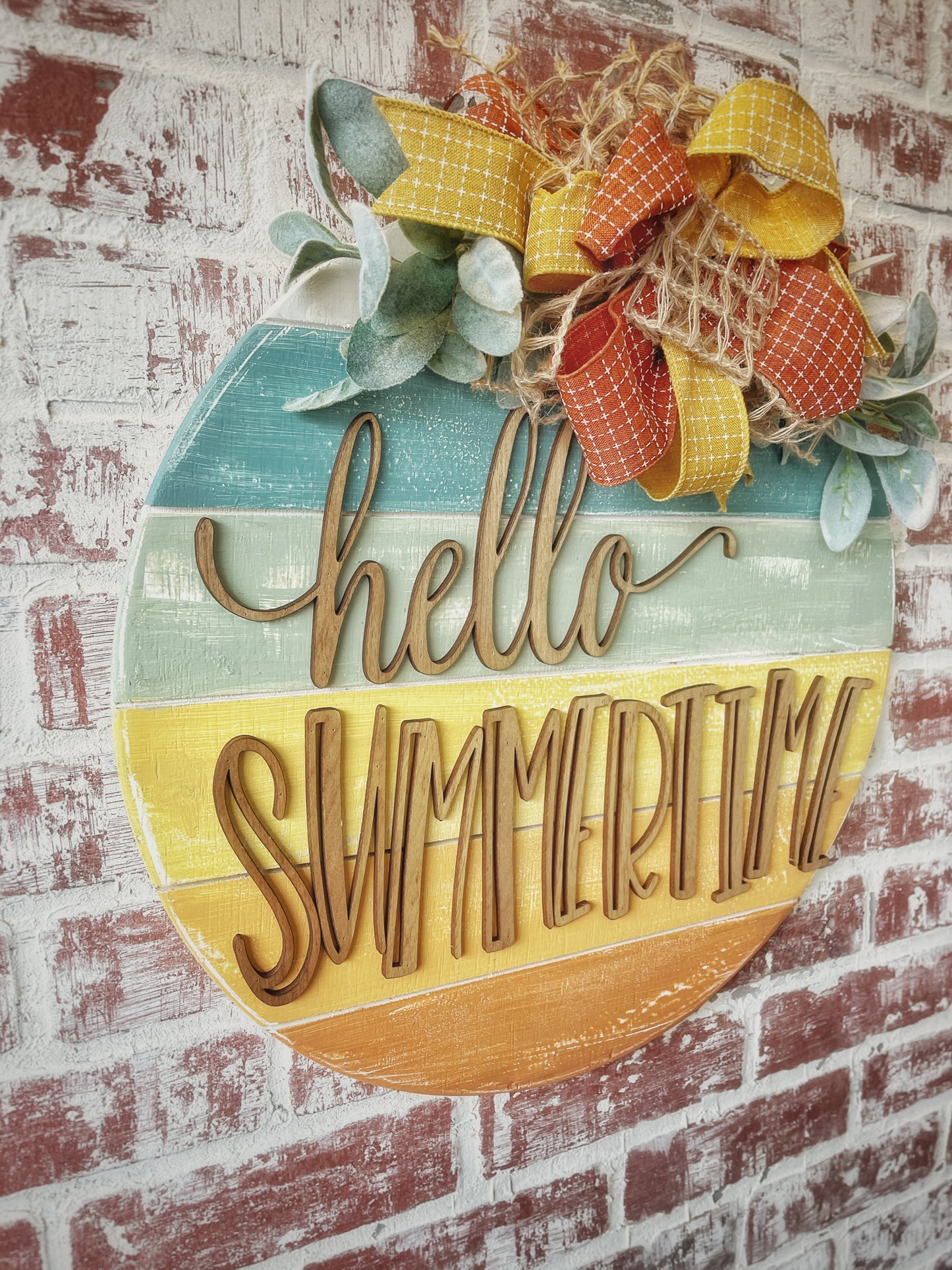 Hello Summertime door hanger