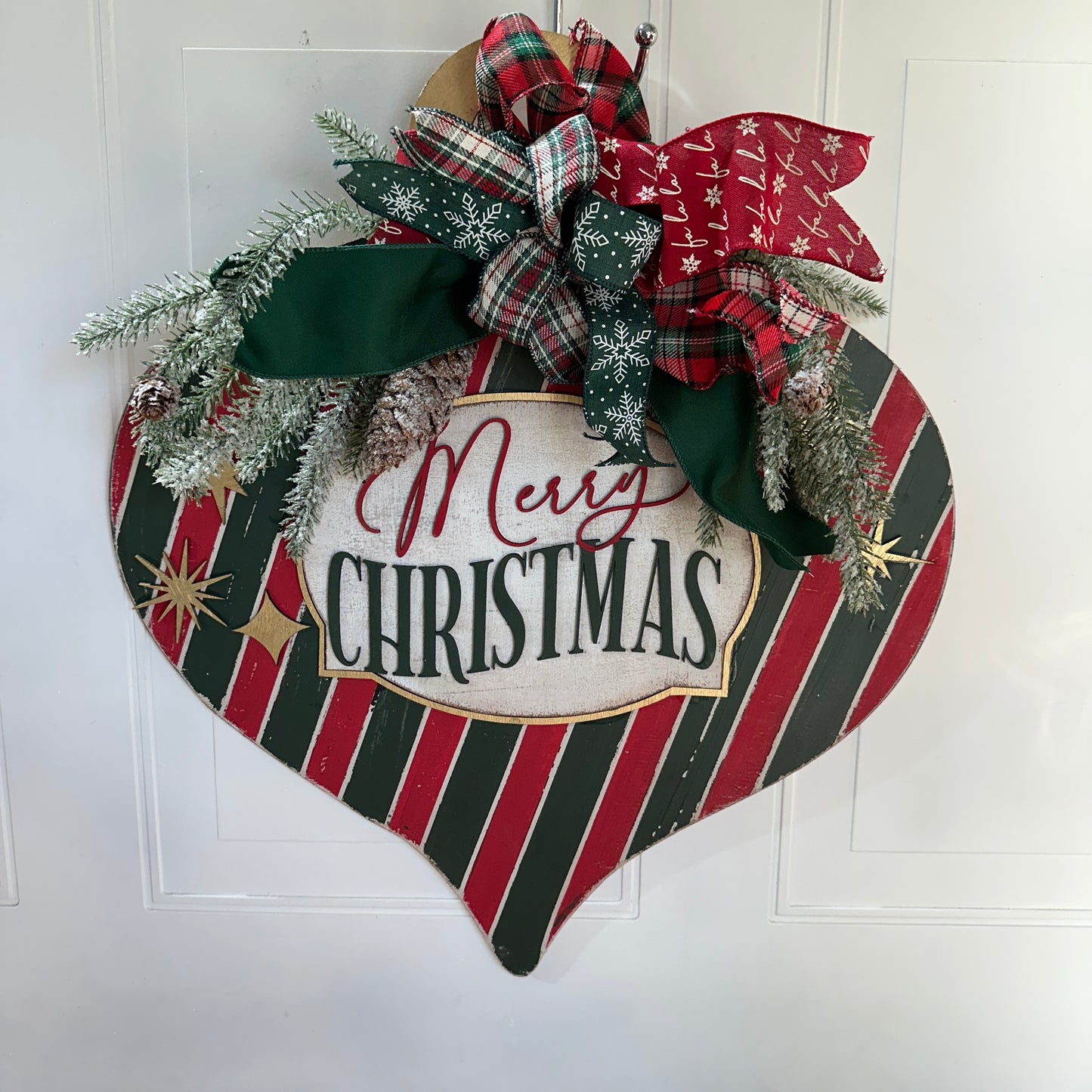 Merry Christmas door Hanger, Christmas front door decor,