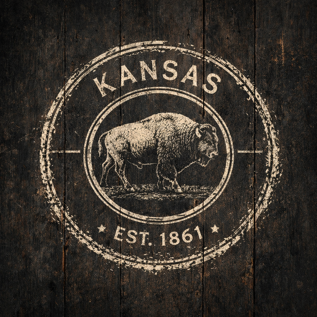 Nebraska/Kansas wood uv printed decor block