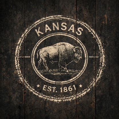 Nebraska/Kansas wood uv printed decor block