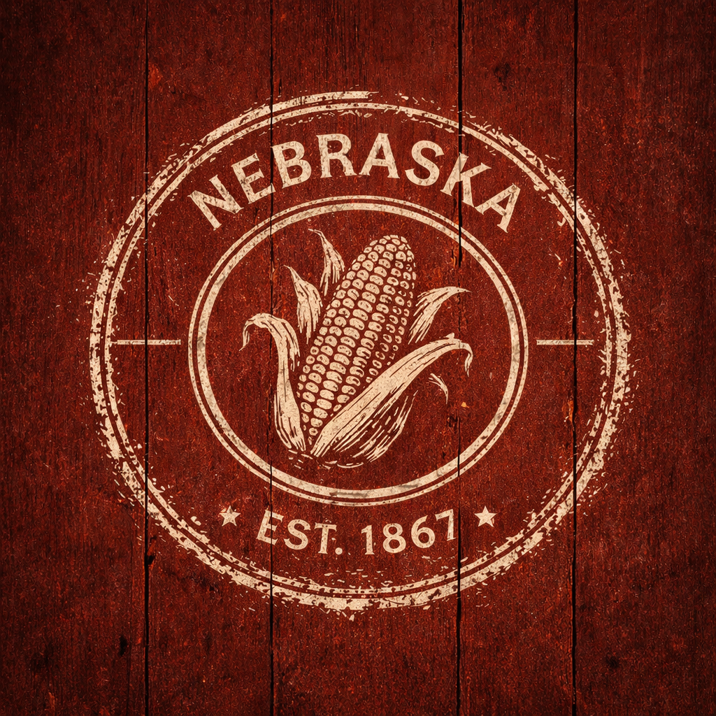 Nebraska/Kansas wood uv printed decor block