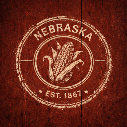 Nebraska/Kansas wood uv printed decor block
