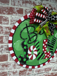 Christmas door decor, Christmas sign, Front porch decor,