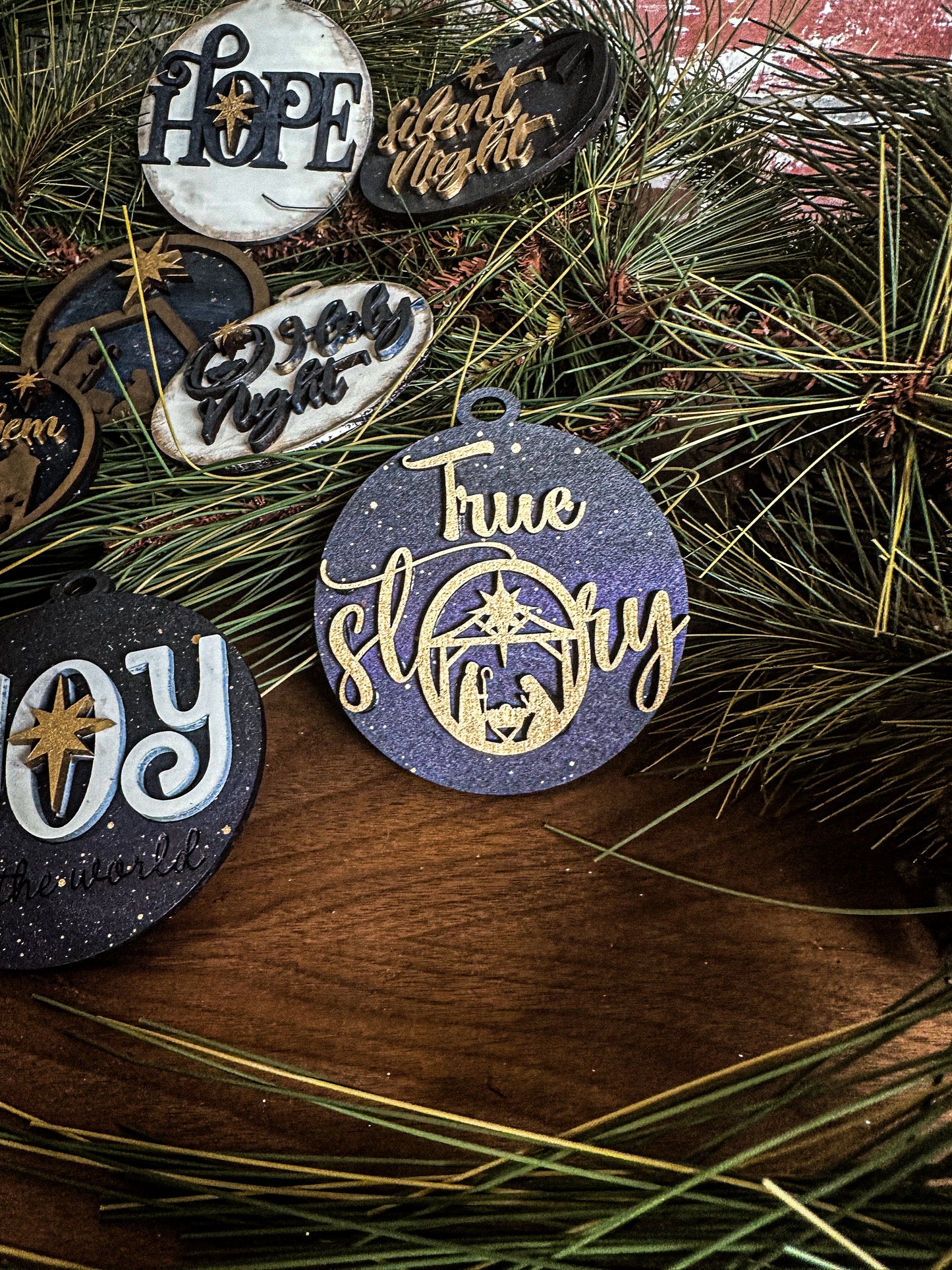 Handcrafted Christmas Ornament Set - Religious Themed Holiday Decorations