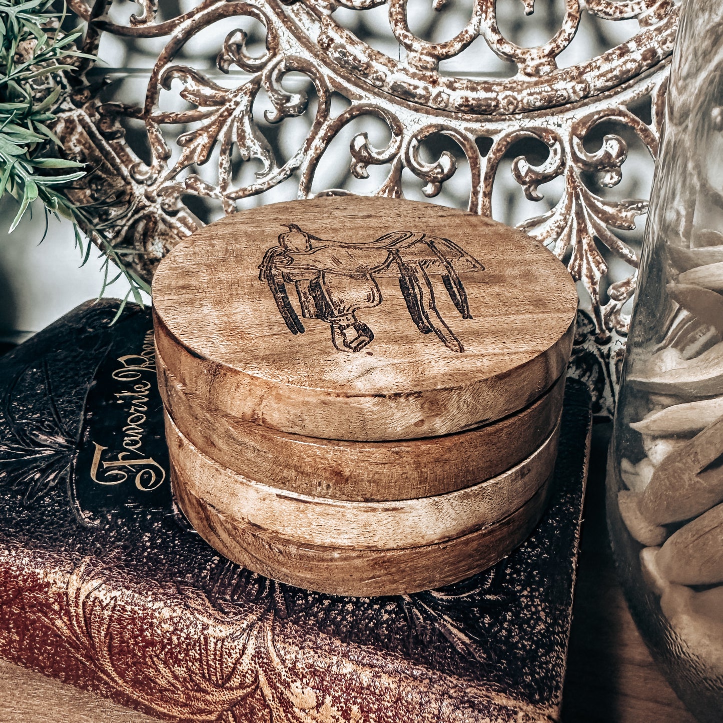 Personalized Acacia Coasters