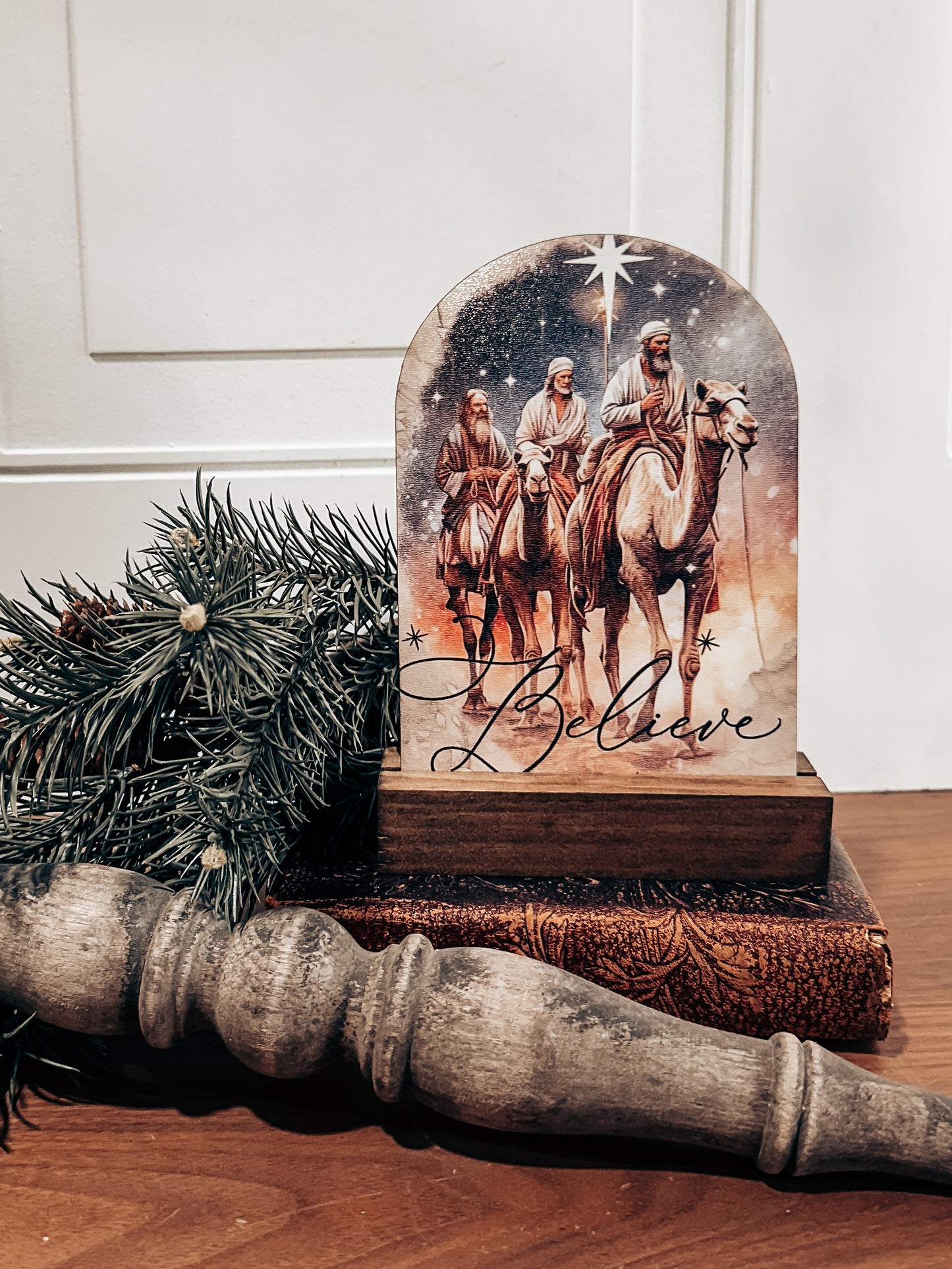 “Believe” — Wise Men 5x7 Christmas Print | Nativity Wall &amp; Shelf Décor