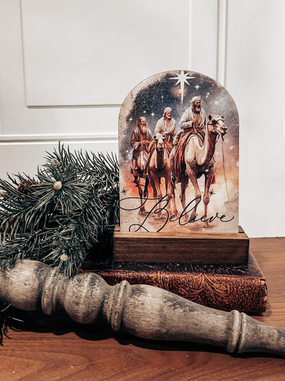 “Believe” — Wise Men 5x7 Christmas Print | Nativity Wall &amp; Shelf Décor