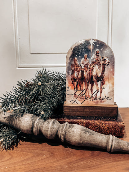 “Believe” — Wise Men 5x7 Christmas Print | Nativity Wall &amp; Shelf Décor