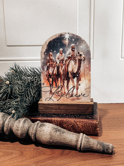 “Believe” — Wise Men 5x7 Christmas Print | Nativity Wall &amp; Shelf Décor