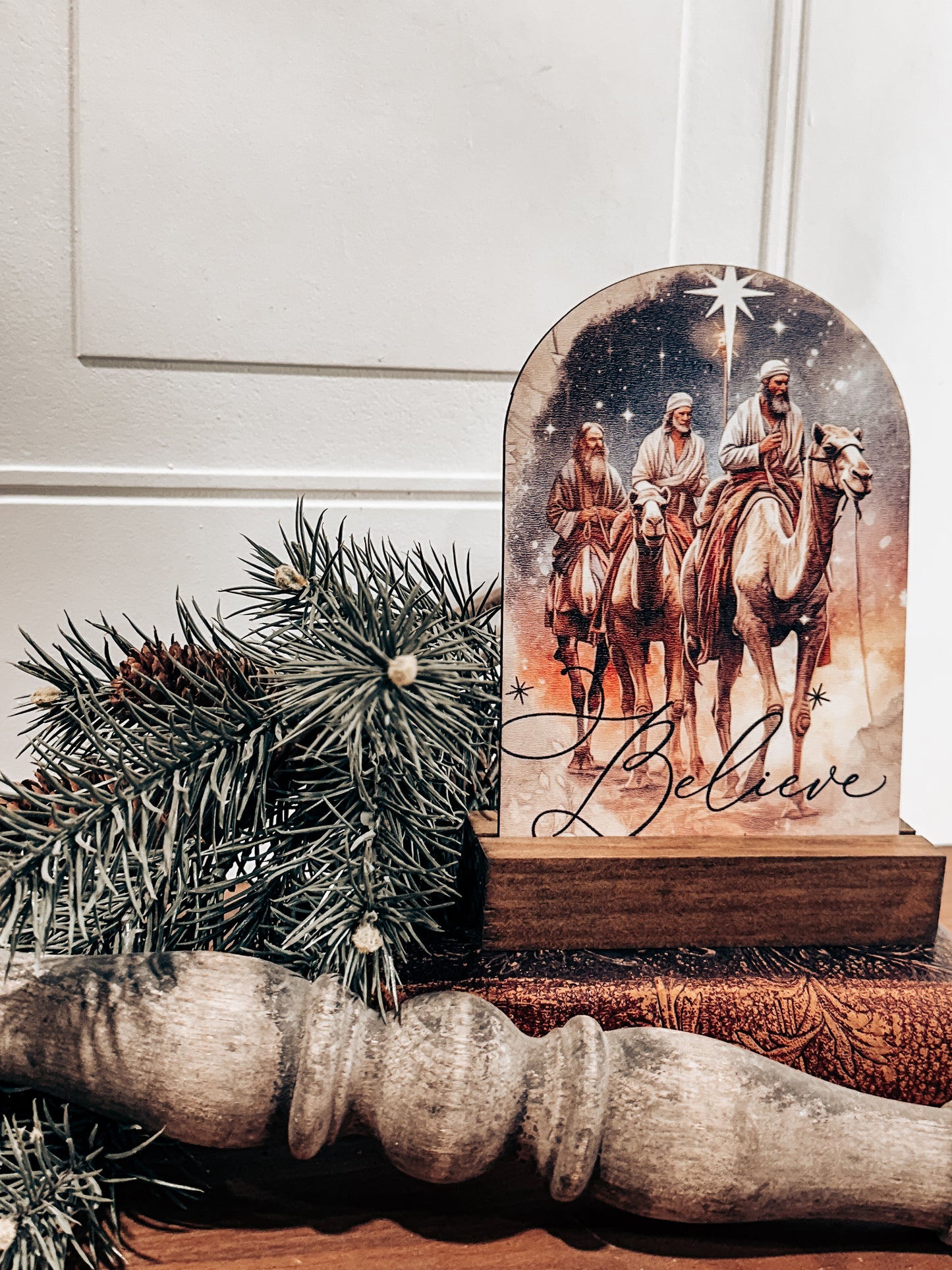 “Believe” — Wise Men 5x7 Christmas Print | Nativity Wall &amp; Shelf Décor