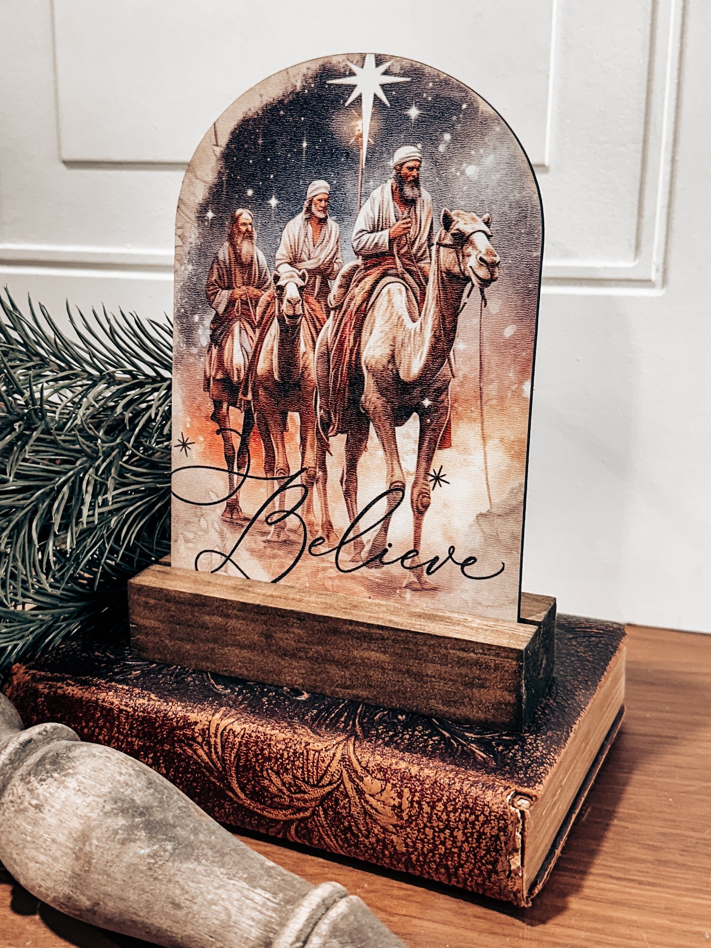 “Believe” — Wise Men 5x7 Christmas Print | Nativity Wall &amp; Shelf Décor