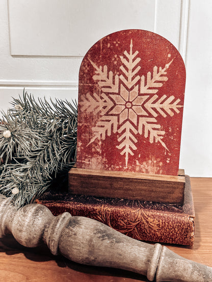 Vintage Snowflake Christmas Print (5x7)