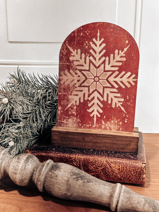 Vintage Snowflake Christmas Print (5x7)