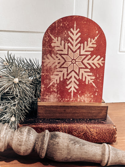 Vintage Snowflake Christmas Print (5x7)