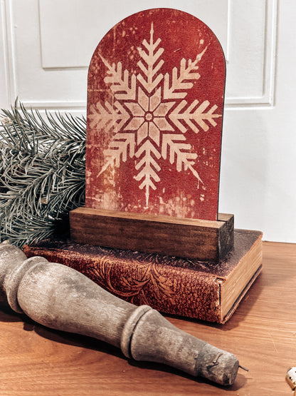 Vintage Snowflake Christmas Print (5x7)