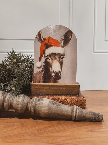 Christmas Donkey Print (5x7) — Base Not Included