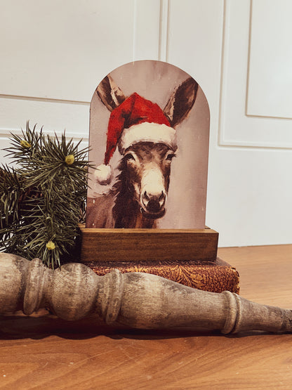 Christmas Donkey Print (5x7) — Base Not Included