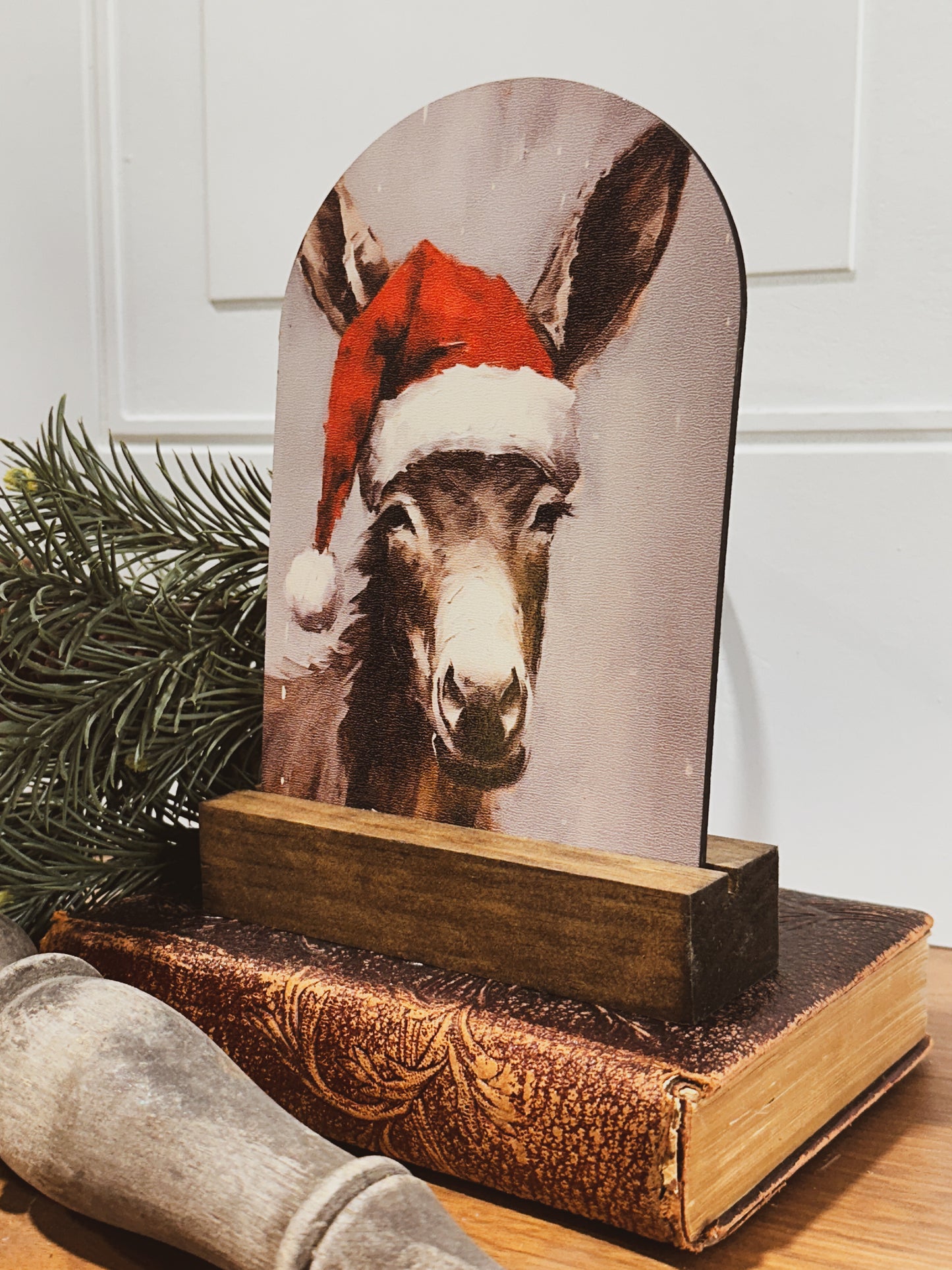 Christmas Donkey Print (5x7) — Base Not Included