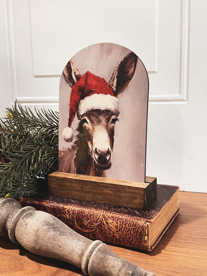 Christmas Donkey Print (5x7) — Base Not Included