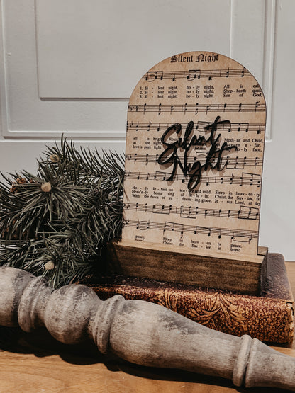 Silent Night arch frame,  Silent night music, 3D silent night christmas decor