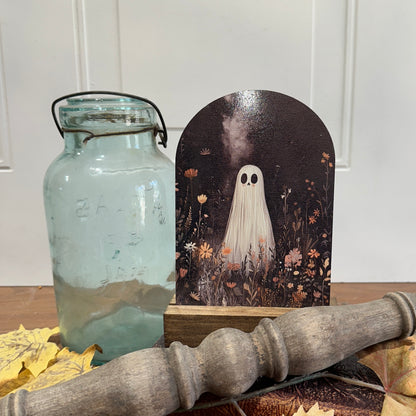 Ghost in the Wildflowers | Whimsical Fall Tabletop Decor (Base Sold Separately)
