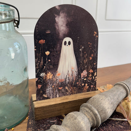 Ghost in the Wildflowers | Whimsical Fall Tabletop Decor (Base Sold Separately)