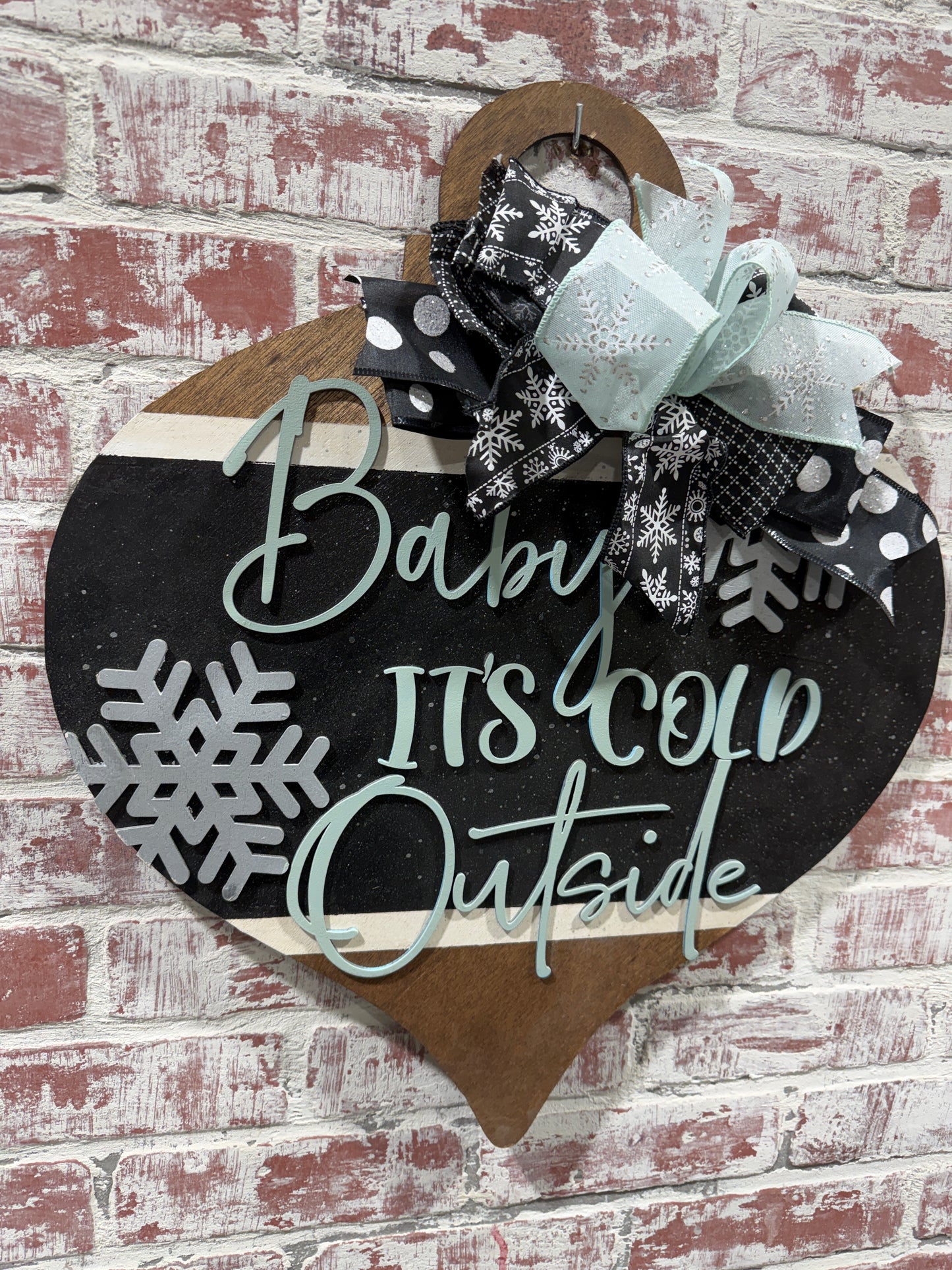 Baby It's Cold Outside doorhanger