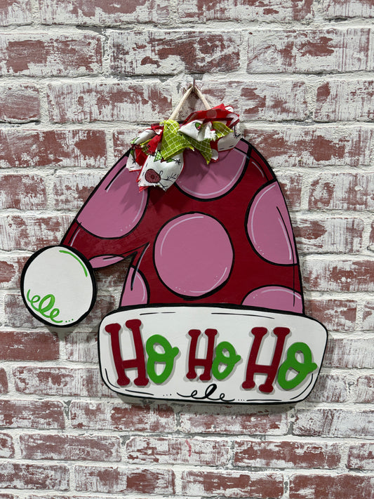 Santa hat door hanger