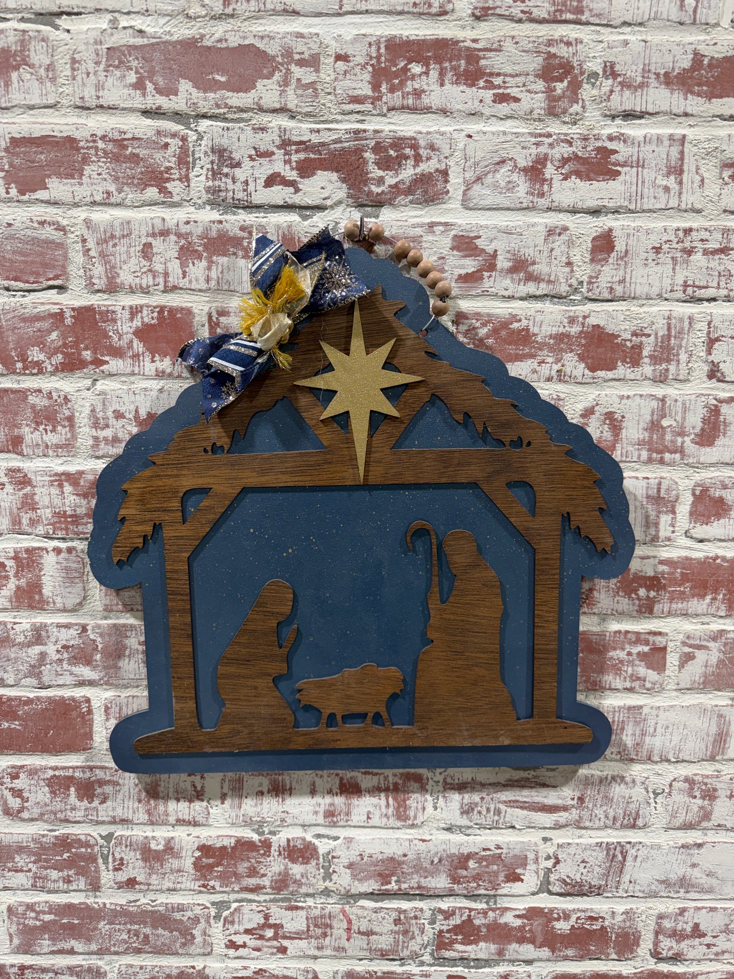 Nativity door hanger, Christmas door hanger,