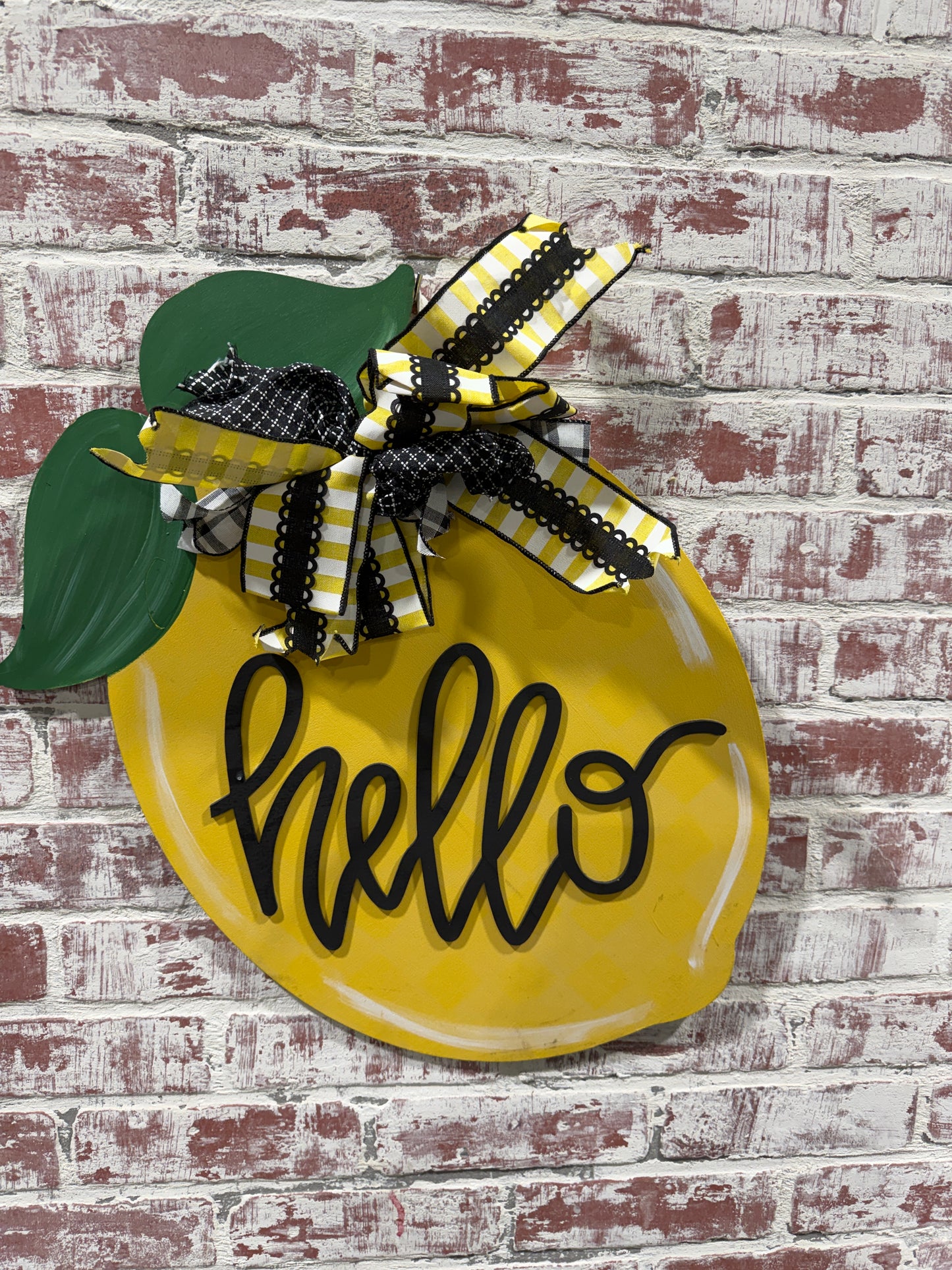 Hello Lemon Door hanger