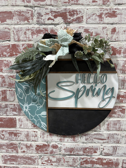 Hello Spring door hanger