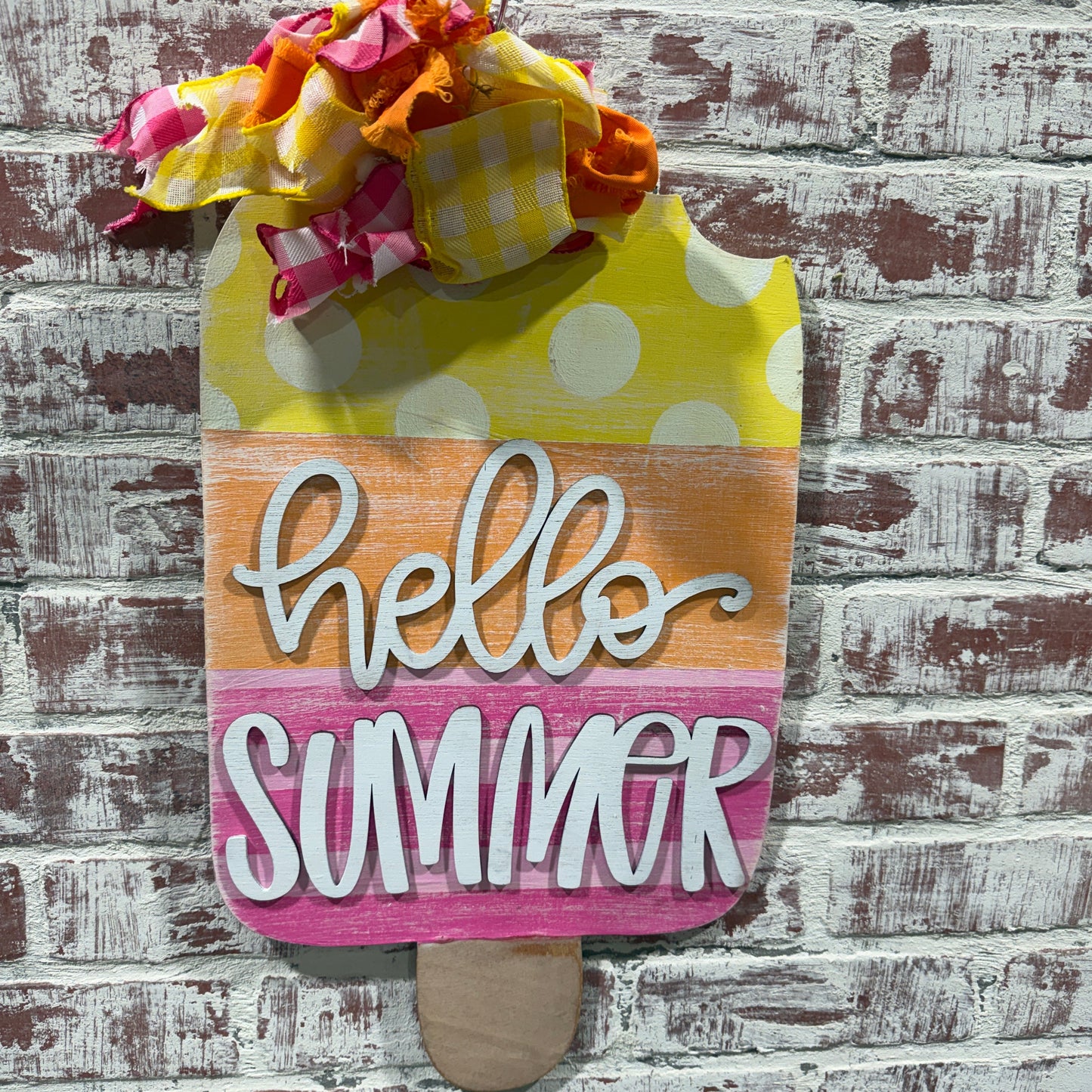 Popsicle door hanger, Hello summer