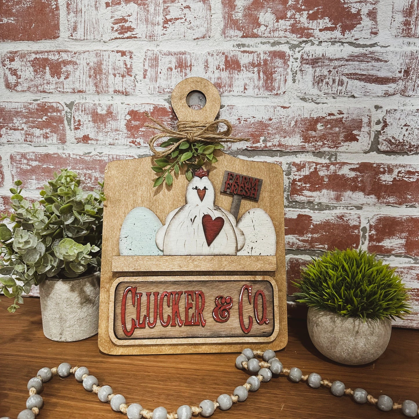 Chicken breadboard insert, Kitchen decor, farmhouse decor