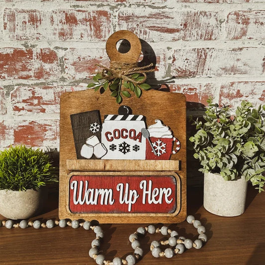 Hot Cocoa bar breadboard insert