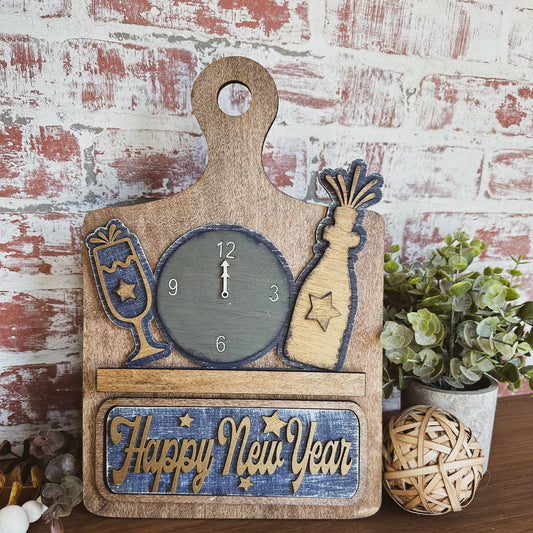 Happy New Year Bread Board Insert