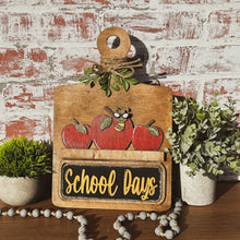 Load image into Gallery viewer, Interchangeable decor, Farmhouse breadboard, School days, teacher gift, Personalized gift, farmhouse sign,