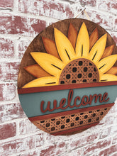 Load image into Gallery viewer, Ratan Sunflower door hanger