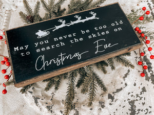 Christmas Eve sign, Santa sign, Christmas Decor, holiday decor