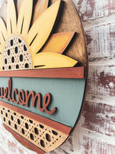 Load image into Gallery viewer, Ratan Sunflower door hanger