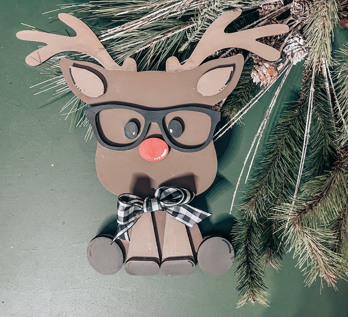 Wooden Reindeer DIY kids kit