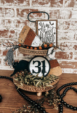 Load image into Gallery viewer, Halloween Tiered tray decor,  laser cut decor, Halloween decor,