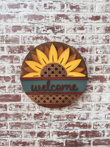Ratan Sunflower door hanger