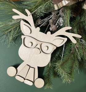 Wooden Reindeer DIY kids kit