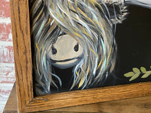 Load image into Gallery viewer, Highland cow hand painted picture