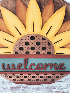 Ratan Sunflower door hanger