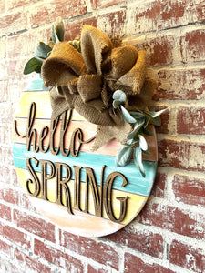 Hello Spring Door Hanger