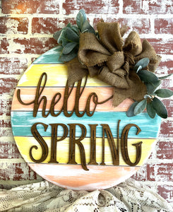 Hello Spring Door Hanger